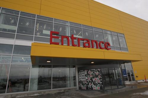 Outside view of  the new Ikea Winnipeg Wednesday. The store will have its grand opening to the public on Nov 28, 2012- The store is 390,000 sq feet and will be the third largest in Canada-See Geoff Kirybson story- November 21, 2012   (JOE BRYKSA / WINNIPEG FREE PRESS)