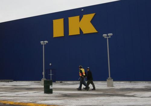 Outdoor view of the new Ikea Winnipeg Wednesday. The store will have its grand opening to the public on Nov 28, 2012- The store is 390,000 sq feet and will be the third largest in Canada-See Geoff Kirybson story- November 21, 2012   (JOE BRYKSA / WINNIPEG FREE PRESS)