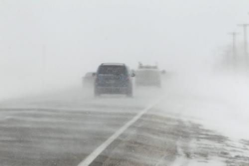 Drivers heading into Winnipeg on Hwy 8 have limited visibility Thursday afternoon as the wind increases causing snow drifts across the highway.  Highway driving conditions will become increasing more dangerous as the day go on with more snowfall expected and decrease in temperatures causing icy roads.   Standup photo. Nov 22, 2012, Ruth Bonneville, Winnipeg Free Press
