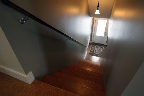 Dueck Homes- 49 Crystal Ave in St Vital- Stairs from second level looking down to main floor-See Todd Lewys story- November 26, 2012   (JOE BRYKSA / WINNIPEG FREE PRESS)