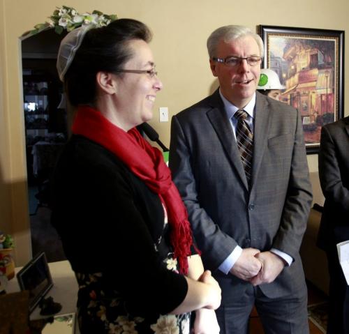 Charity Hostetter hosted a news conference Tuesday in her home she rents on Alfred Ave.where Premier Greg Selinger launched the Power Smart Neighbourhood Project in William Whyte neighbourhood.  Bruce Owen story. (WAYNE GLOWACKI/WINNIPEG FREE PRESS) Winnipeg Free Press  Nov. 27   2012