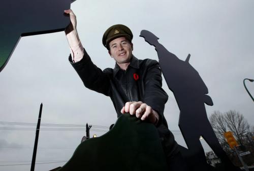 Playwright / Pastor Marc Moir is off to Ottawa to perform Padre X  , a play about military chaplain  John W. Foote  - Faith Page  Brenda Suderman story -  KEN GIGLIOTTI  / WINNIPEG FREE PRESS  /  Nov 5 2012