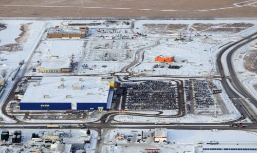 Aerial photos over Winnipeg. Ikea from the air. November 28, 2012  BORIS MINKEVICH / WINNIPEG FREE PRESS