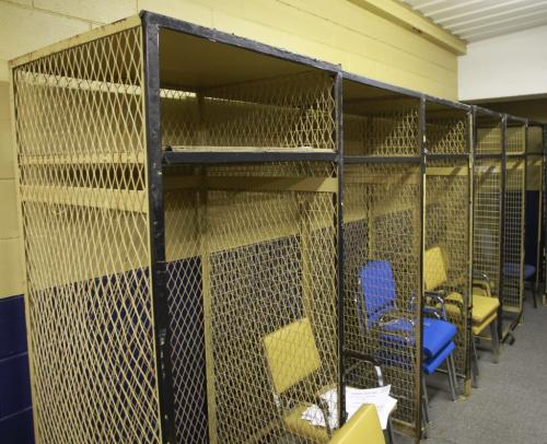 Player's lockers from the 70's and 80's will be for sale Thursday in the Canad Inn Stadium in the asset sale.  Ed Tait story.  (WAYNE GLOWACKI/WINNIPEG FREE PRESS) Winnipeg Free Press  Nov. 28   2012