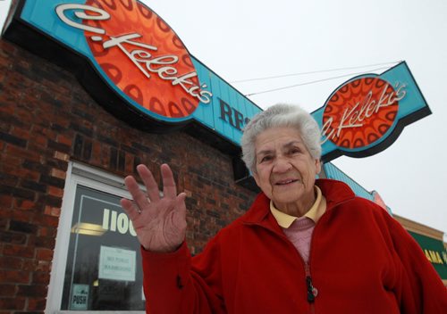 Mary Kelekis announced she will be closing her restaurant in January 2013 on her 88th birthday- Standup Photo- November 30, 2012   (JOE BRYKSA / WINNIPEG FREE PRESS)
