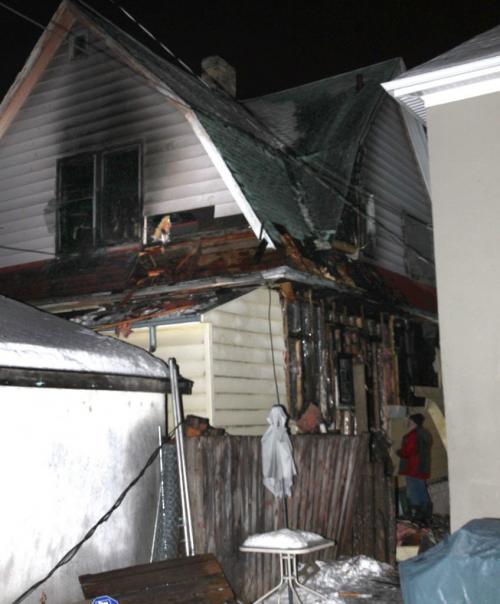 An overnight fire caused extensive damage to a two story house in the 200 block of Atlantic Ave.  (WAYNE GLOWACKI/WINNIPEG FREE PRESS) Winnipeg Free Press  Dec.3   2012