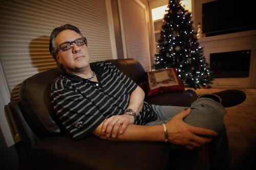 Brad Lambert, who was allegedly missing for three weeks in rural Manitoba, is photographed in his home  Monday, December 10, 2012. (John Woods/Winnipeg Free Press)