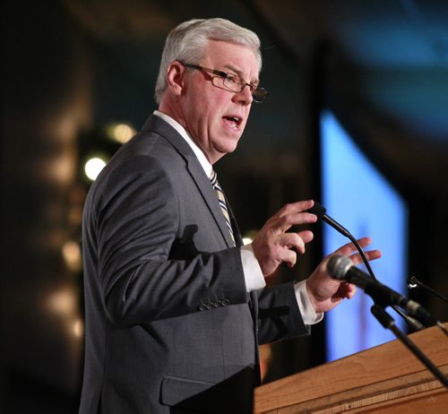 Premier Greg Selinger delivers his annual State of the Province Address at the Winnipeg Chamber of Commerce luncheon in the Winnipeg Convention Centre Tuesday.  (WAYNE GLOWACKI/WINNIPEG FREE PRESS) Winnipeg Free Press  Dec.11   2012