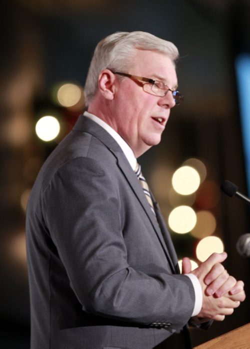 Premier Greg Selinger delivers his annual State of the Province Address at the Winnipeg Chamber of Commerce luncheon in the Winnipeg Convention Centre Tuesday.  (WAYNE GLOWACKI/WINNIPEG FREE PRESS) Winnipeg Free Press  Dec.11   2012