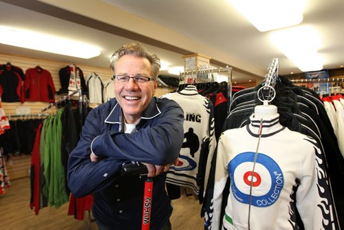 Aboriginal curler and entrepreneur ARNOLD ASHAM in very successful curling supply retail store on McPhillips Street.  See Murray McNeill for upcoming Our city, Our World special on Aboriginal peoples. Dec 12, 2012, Ruth Bonneville  (Ruth Bonneville /  Winnipeg Free Press)