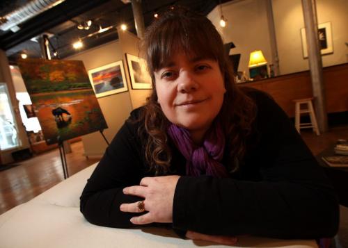 Tara Miller. She's a partially blind photographer who has used Canadian National Institute for the Blind all her life to gain confidence and learn life skills. December 14, 2012 - (Phil Hossack / Winnipeg Free Press)