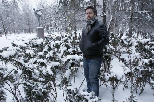 Kenton Smith is photographed in Leo Mol Garden Saturday, December 15, 2012 for his Our Winnipeg story. (John Woods/Winnipeg Free Press)