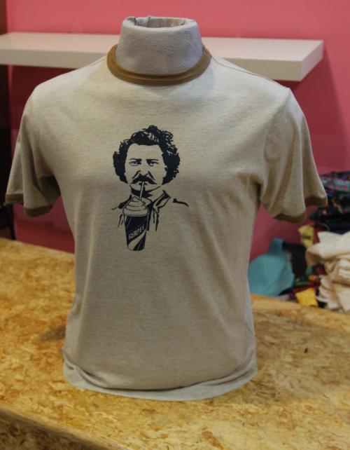 Sew Dandee, 105 Osborne St. reshoot a Louis Riel T-shirt for the gift guide. December 18, 2012  BORIS MINKEVICH / WINNIPEG FREE PRESS