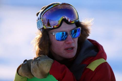 Joseph Kelly, 18, a snowboarder, resting at Springhill, Saturday, December 29, 2012. (TREVOR HAGAN/WINNIPEG FREE PRESS)