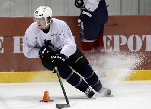 Dallas Stars' Ryan Garbutt from Winnipeg skates at the NHLPA  practice at the MTS Iceplex Wednesday morning . (WAYNE GLOWACKI/WINNIPEG FREE PRESS) Jan. 2 2012