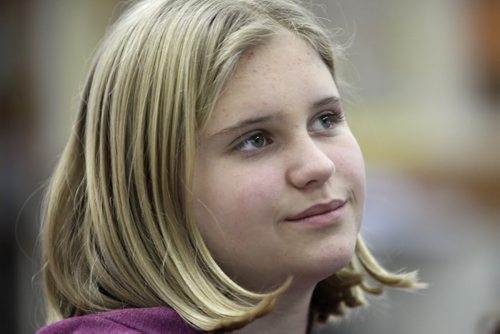 WIndsor School class of 2017 students - Naomi.  See Doug Speirs story on bullying. Dec 22, 2012, Ruth Bonneville  (Ruth Bonneville /  Winnipeg Free Press)