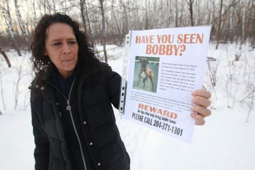 Cathy Brule lives in RM of St. Anne- her dog Buddy the boxer went missing in August  23,2012- -See Lindor Reynolds story- January 07, 2013   (JOE BRYKSA / WINNIPEG FREE PRESS)