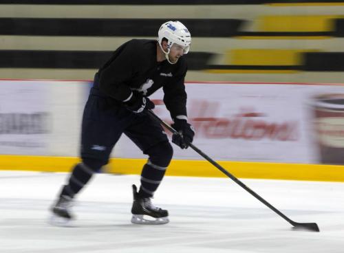 NHLPA practice at Iceplex. Andrew Ladd. January 8, 2013  BORIS MINKEVICH / WINNIPEG FREE PRESS