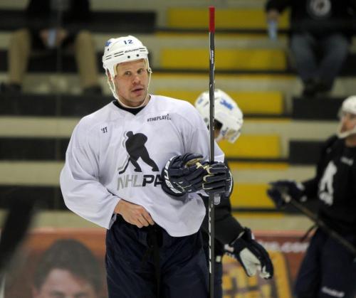 NHLPA practice at Iceplex. Olli Jokinen. January 8, 2013  BORIS MINKEVICH / WINNIPEG FREE PRESS