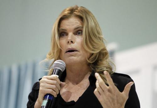 Oscar nominated actress Mariel Hemingway, on stage at the Winnipeg Convention Centre during the Kitchen, Bath and Renovation show, Saturday, January 12, 2013. (TREVOR HAGAN/WINNIPEG FREE PRESS)