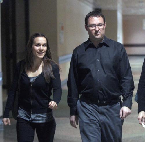 Christopher Zalevich, right, the untrained social worker who last dropped the ball on her case for CFS in the Phoenix Sinclair case- He testified Tuesday at the Phoenix Sinclair Inquiry at the Winnipeg Convention Centre-See Carol Sanders story- January 15, 2013   (JOE BRYKSA / WINNIPEG FREE PRESS)