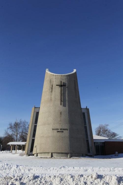 The Silver Heights United Church has some very interesting architecture. Located at 199 Garrioch Ave. January 15, 2013  BORIS MINKEVICH / WINNIPEG FREE PRESS