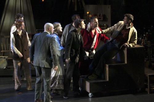 The cast of Assassins perform during a dress rehearsal in the Tom Hendry Warehouse Tuesday afternoon. 130115 - Tuesday, January 15, 2013 -  (MIKE DEAL / WINNIPEG FREE PRESS)