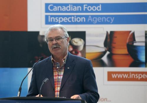 Agriculture Minister Gerry Ritz announced today that Canada and the USA will recognize eachothers zoning measures during foreign animal disease outbreaks during a newsconference Wednesday at the National Centre for Foreign Animal Disease-See Martin Cash story - January 16, 2013   (JOE BRYKSA / WINNIPEG FREE PRESS)