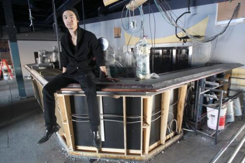 Stephen Hua is renovating the Rec Room a new lounge which will feature ping pong  He tells his tale in acquiring his Manitoba liquor license-See Bartley Kives story- January 14, 2013   (JOE BRYKSA / WINNIPEG FREE PRESS)