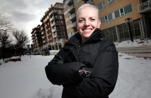 Ann Katz, downtown condo dweller writes for "Our Winnipeg" See her story.  January 18, 2013 - Phil Hossack / Winnipeg Free Press