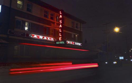 Cars speed by the La Salle Hotel- 346 Nairne Ave Friday night in Winnipeg Äì The building was built in 1914 next year will be its 100th anniversary-Standup photo- January 18, 2013   (JOE BRYKSA / WINNIPEG FREE PRESS)