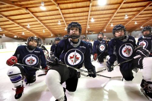 Head coach of  one of the most elite minor hockey league  teams the Junior Jets Garth Lancaster during one of their practice sessions  at the Maginot Arena. FYI story on minor hockey. See Randy Turner" story. Jan 13, 2013, Ruth Bonneville  (Ruth Bonneville /  Winnipeg Free Press)