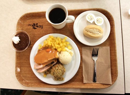 Paddlewheel Restaurant - Turkey and Beef dinner platter on tray. Jan 23, 2013, Ruth Bonneville  (Ruth Bonneville /  Winnipeg Free Press)