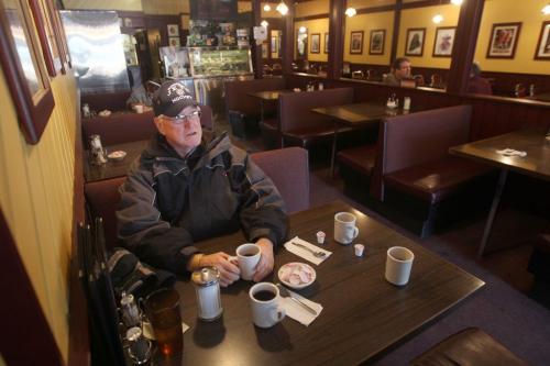 ill Fulford in Burke's Roadhouse café on  Hyw 75  in Morris-See Lindor Reynolds FYI story on the Morris Mirror- January 23, 2013   (JOE BRYKSA / WINNIPEG FREE PRESS)