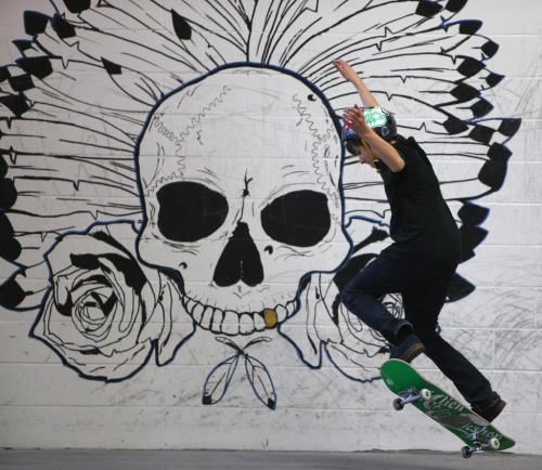 A young skateboarder at The Edge Skatepark, Saturday, January 26, 2013. (TREVOR HAGAN/WINNIPEG FREE PRESS)