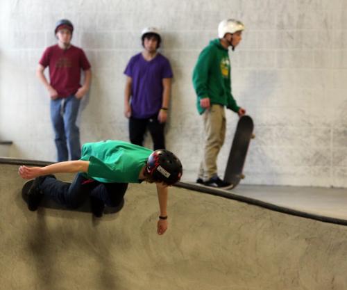 Skateboards at The Edge Skatepark, Saturday, January 26, 2013. (TREVOR HAGAN/WINNIPEG FREE PRESS)