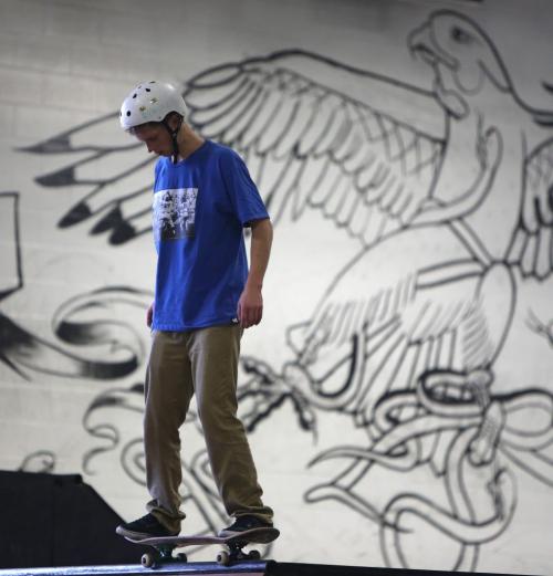 A skateboarder at The Edge Skatepark, Saturday, January 26, 2013. (TREVOR HAGAN/WINNIPEG FREE PRESS)