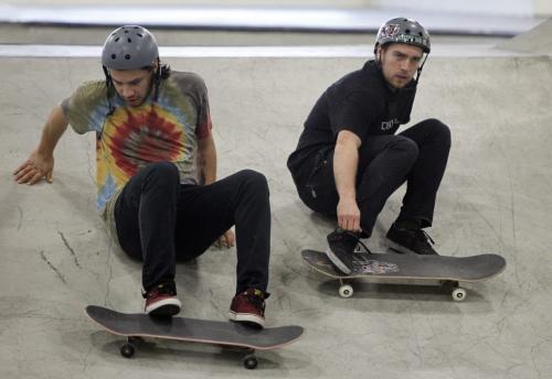 Skateboards at The Edge Skatepark, Saturday, January 26, 2013. (TREVOR HAGAN/WINNIPEG FREE PRESS)