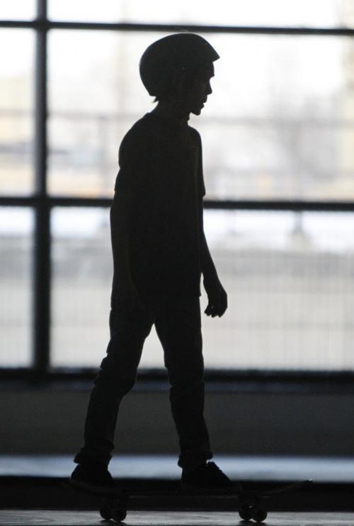 A young skateboarder at The Edge Skatepark, Saturday, January 26, 2013. (TREVOR HAGAN/WINNIPEG FREE PRESS)