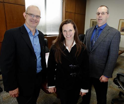 Traditon Law LLP Estates and Trusts Law Firm John Poyser, Michelle Laham Szutiak and John Delaney (from left) are partners in the new law firm, which will specialize in estates and trusts. Missing from the photo is partner Cynthia Hiebert-Simkin. Äì for Martin Cash story  KEN GIGLIOTTI / JAN. 28 2013 / WINNIPEG FREE PRESS