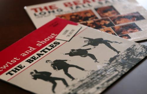 John Einarson Beatles albums that were only released in Canada, Friday, February 1, 2013. (TREVOR HAGAN/WINNIPEG FREE PRESS)