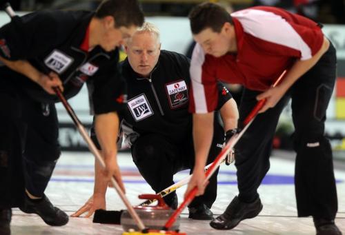 Brandon's Terry McNamee at the Neepawa Safeway Championships Wednesday afternoon. See Paul Wiecek's story. February 6, 2013 - (Phil Hossack Winnipeg Free Press)
