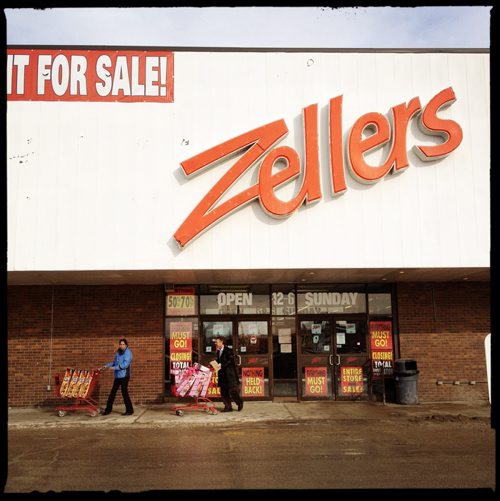 Another chapter in the long slow death of the department store giant Zellers in Winnipeg will occur around mid-March when the store at Fort Richmond Plaza closes for good. Until then the store is keeping regular business hours and everything from regular merchandise to the racks they are hung on are up for sale.  130212 February 12, 2013 Mike Deal / Winnipeg Free Press