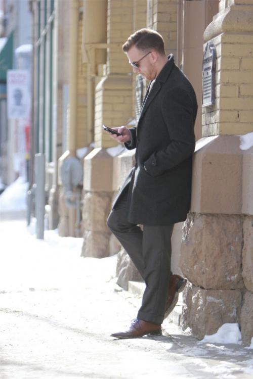 StreetStyle Matthew Sieben - February 23rd 2013 - found in the exchange district during the lunch hour. Photos taken by Celine Bonneville Winnipeg Free Press