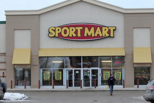 Sport Mart in Unicity is the last remaining store in the city that is still open.  It is due to close in March. See Geoff Kirbyson's story   Feb 13, 2013, Ruth Bonneville  (Ruth Bonneville /  Winnipeg Free Press)
