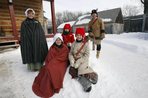 REady to Go - He Ho-  Bon Festival Festival du Voyageur starts Friday Feb 15 with a Torchlight Walk and opening ceremony  and daily events  running till Feb 24 , final preparations are being made - Official Festival Family  ,mother  Jocelyn Gagnon , Katia , Cabrel , Miguel and dad Daniel Vincent  KEN GIGLIOTTI / FEB 14 2013 / WINNIPEG FREE PRESS