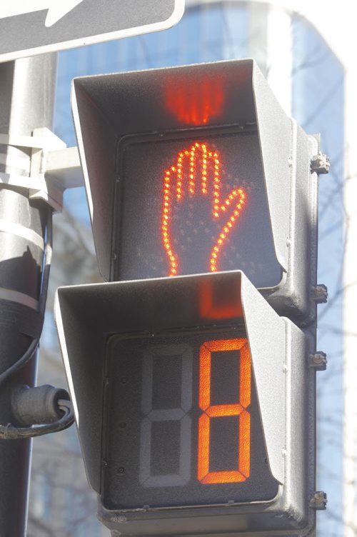 Timed pedestrian walk on Portage at Donald. Feb 19, 2013  BORIS MINKEVICH / WINNIPEG FREE PRESS