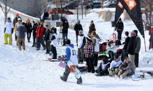 The Snow Jam Snowboarding Competition at The Forks, Sunday, February 24, 2013. (TREVOR HAGAN/WINNIPEG FREE PRESS)