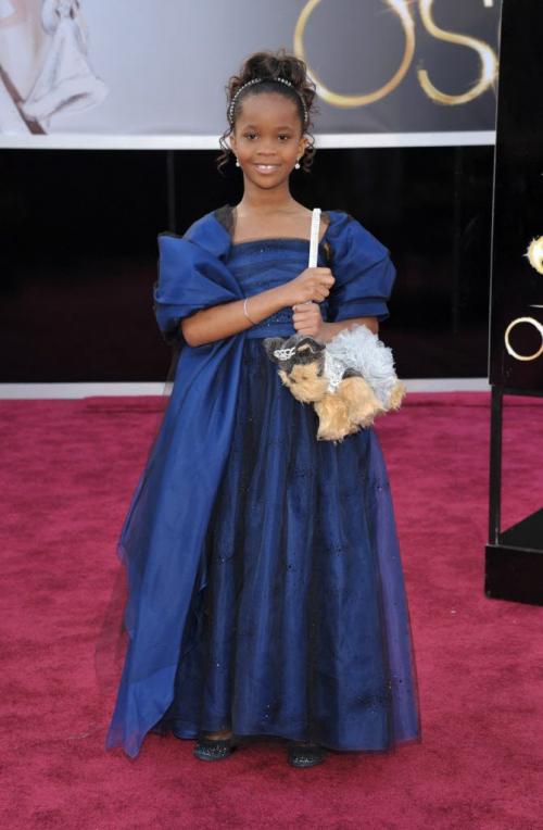 Actress Quvenzhane Wallis arrives at the 85th Academy Awards at the Dolby Theatre on Sunday Feb. 24, 2013, in Los Angeles. (Photo by John Shearer/Invision/AP)