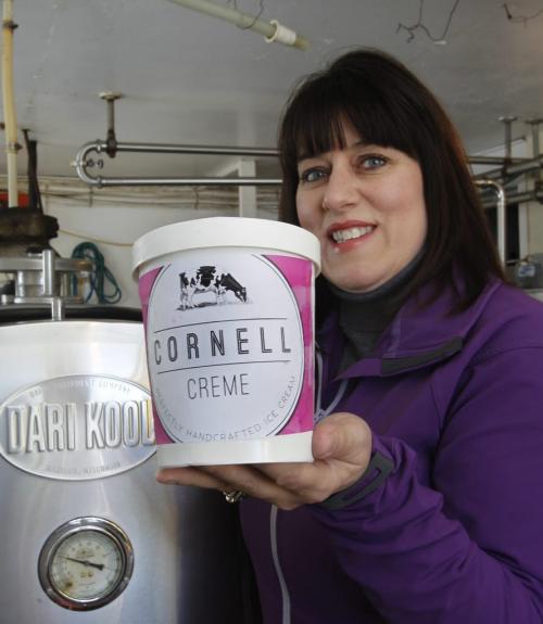 Lisa Dyck is the owner of Cornell Crème, the first artisanal ice-cream maker to set up shop in Manitoba in decades.    Bart Kives story (WAYNE GLOWACKI/ WINNIPEG FREE PRESS) WINNIPEG FREE PRESS  Feb.26 2013
